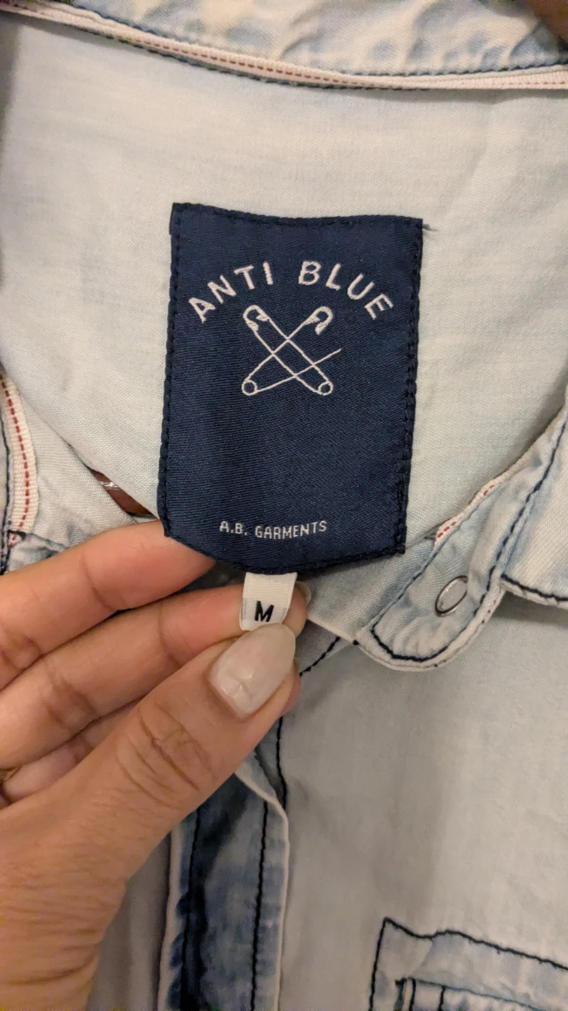 Anti Blue Washed Denim Shirt - Size M - photo 3