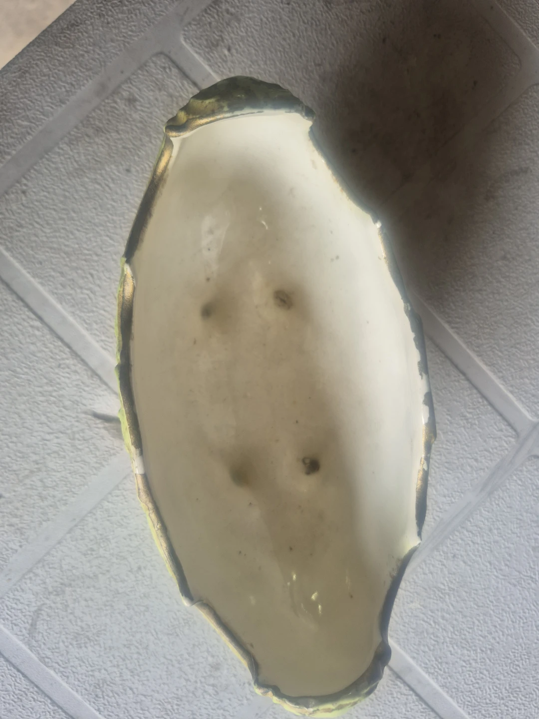 Footed green ceramic decorative bowl - photo 3
