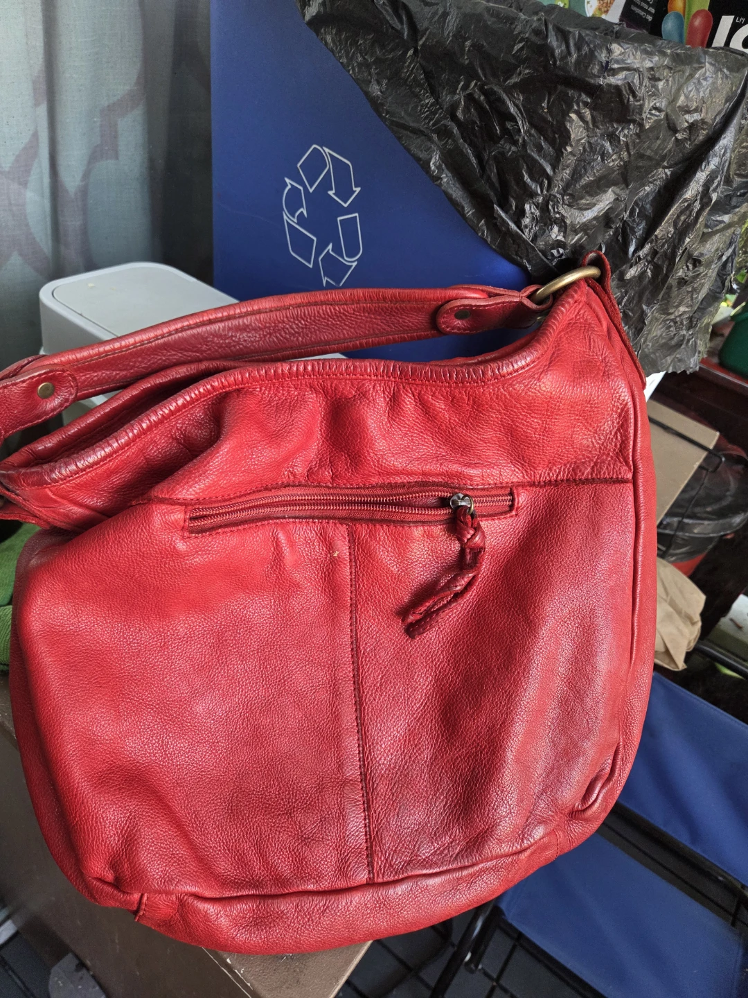 Red Leather Hobo Bag - photo 3