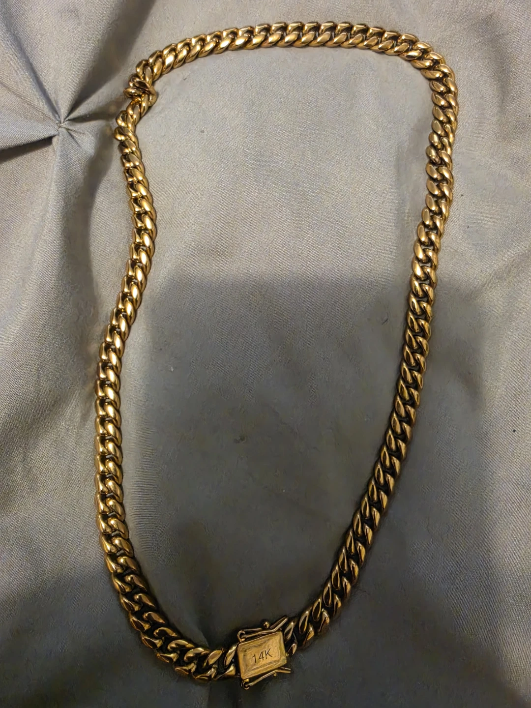 14K Gold Cuban Link Chain Necklace