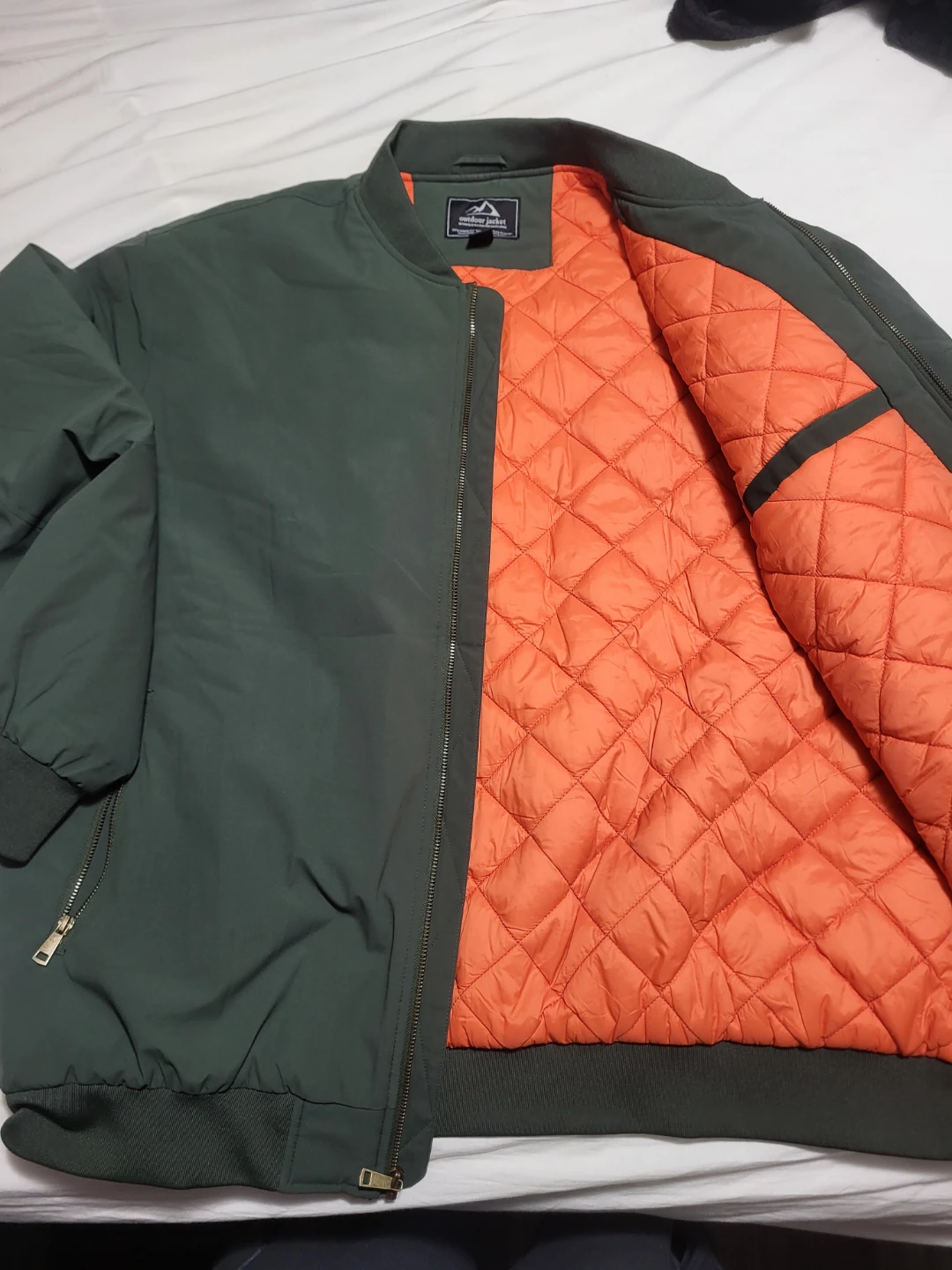 Outdoor Jacket Bomber Style Green
