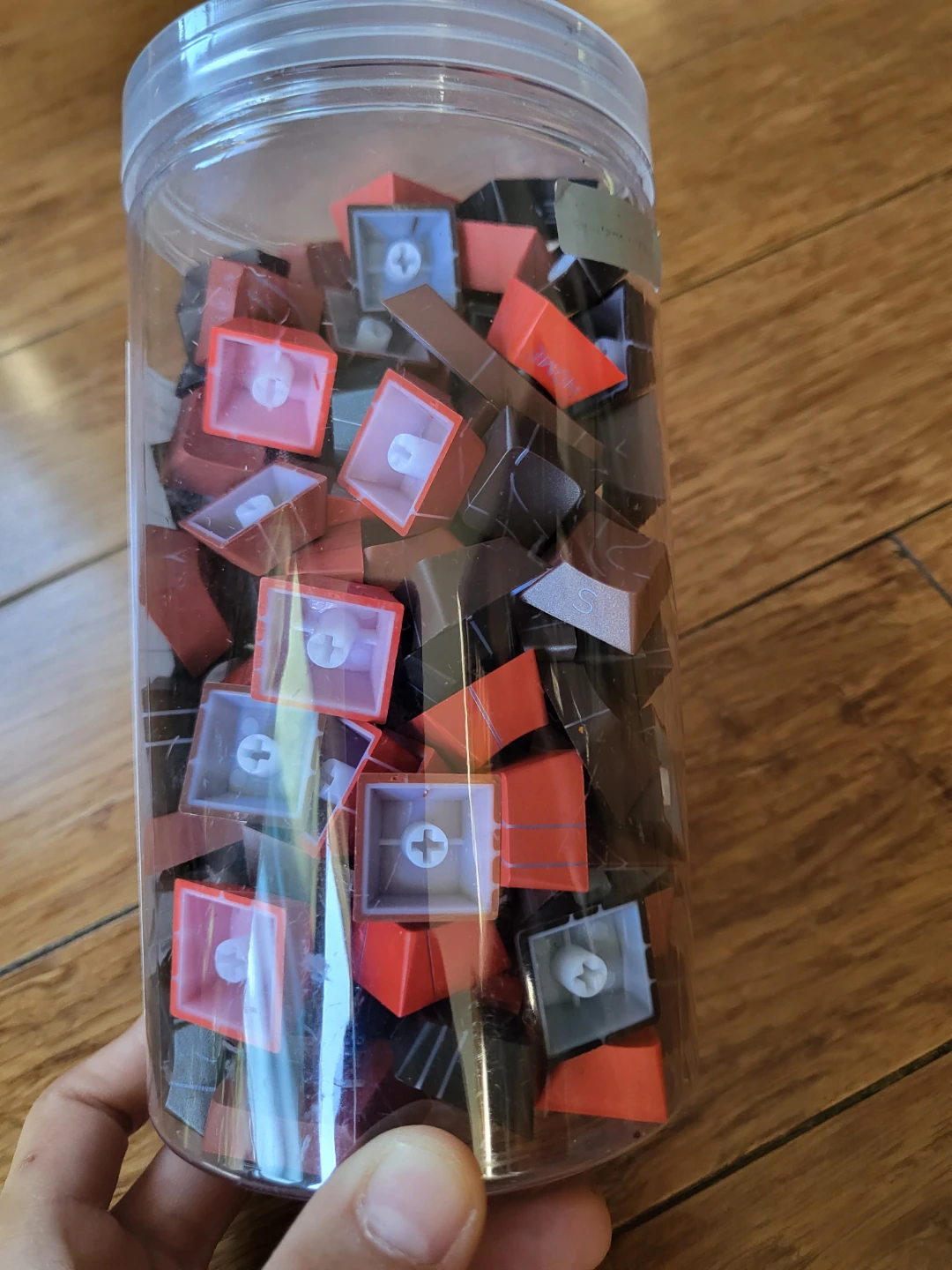 Mixed Keycaps Jar