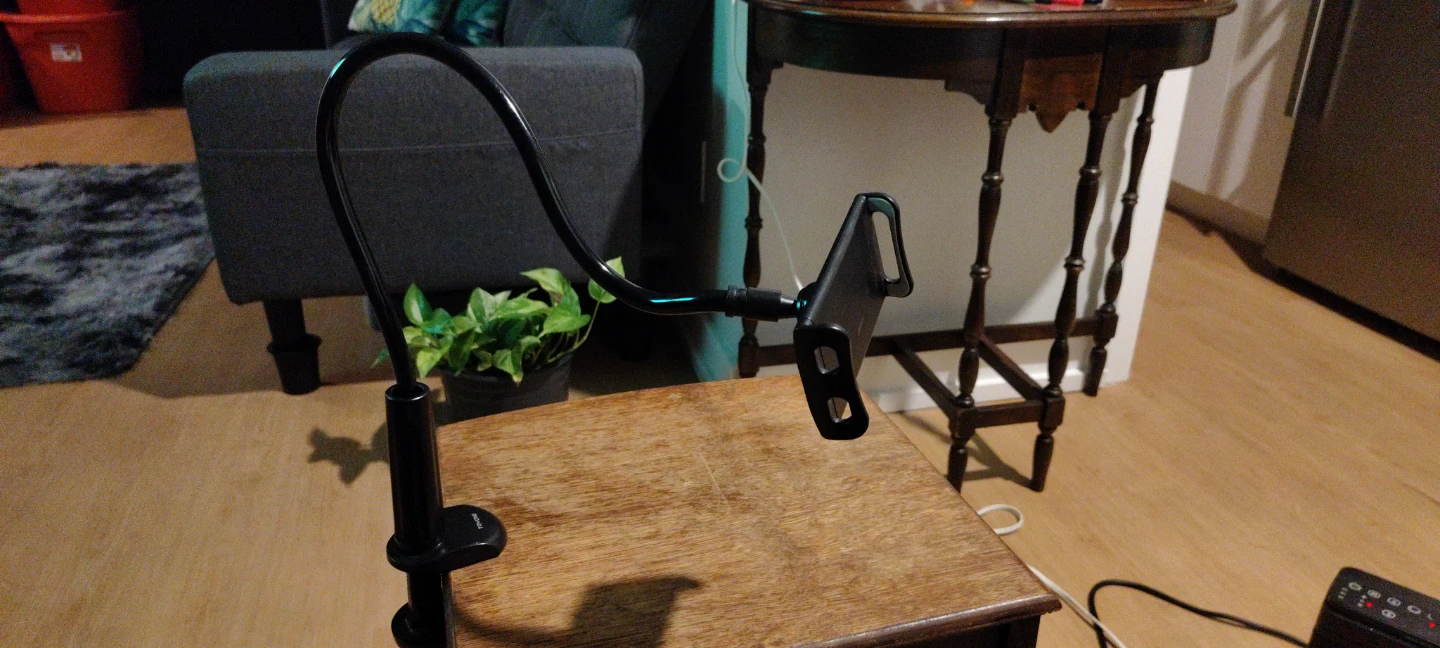 Black Gooseneck Phone Holder with Clamp - photo 3