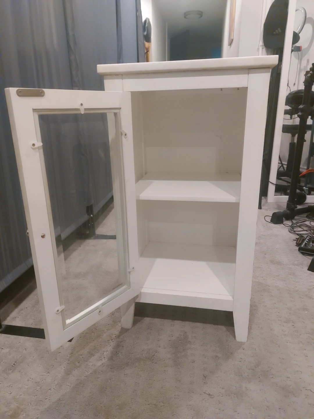 White Cabinet with Glass Door - photo 3