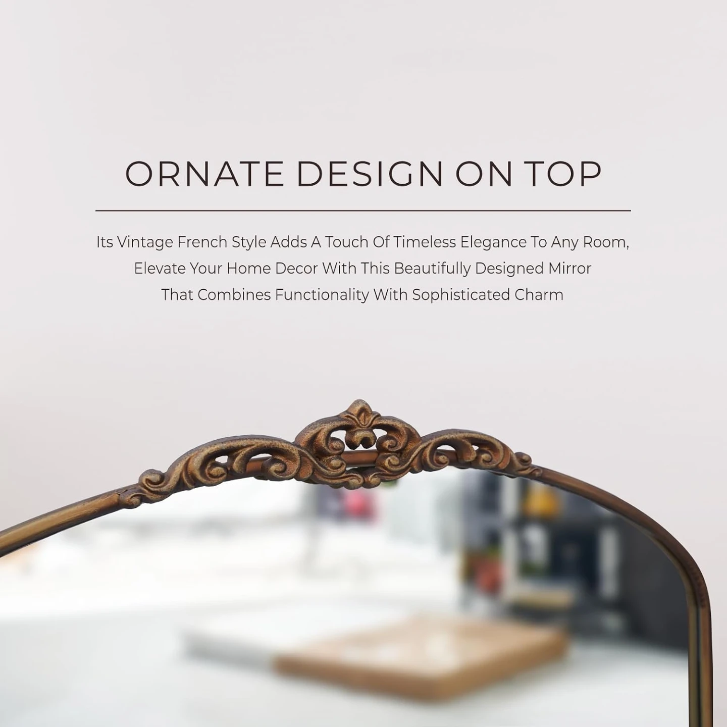 Vintage French Style Arch Mirror - 36" x 24" - photo 4