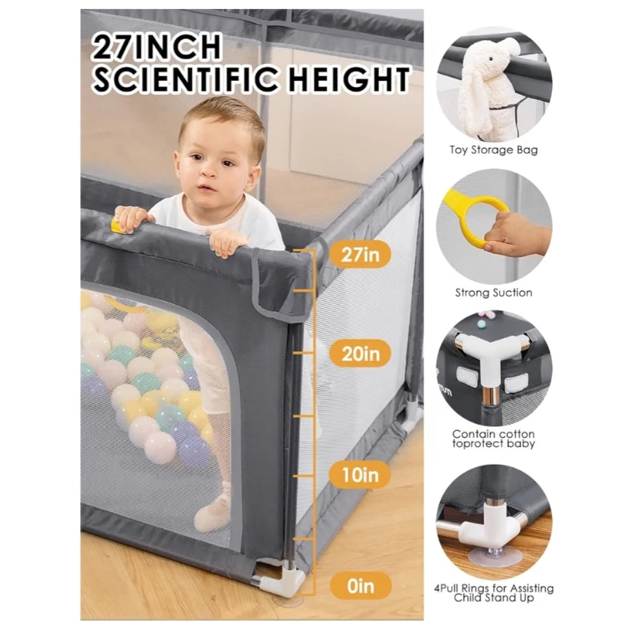 Baby Playpen with Non Removable Mat - photo 4