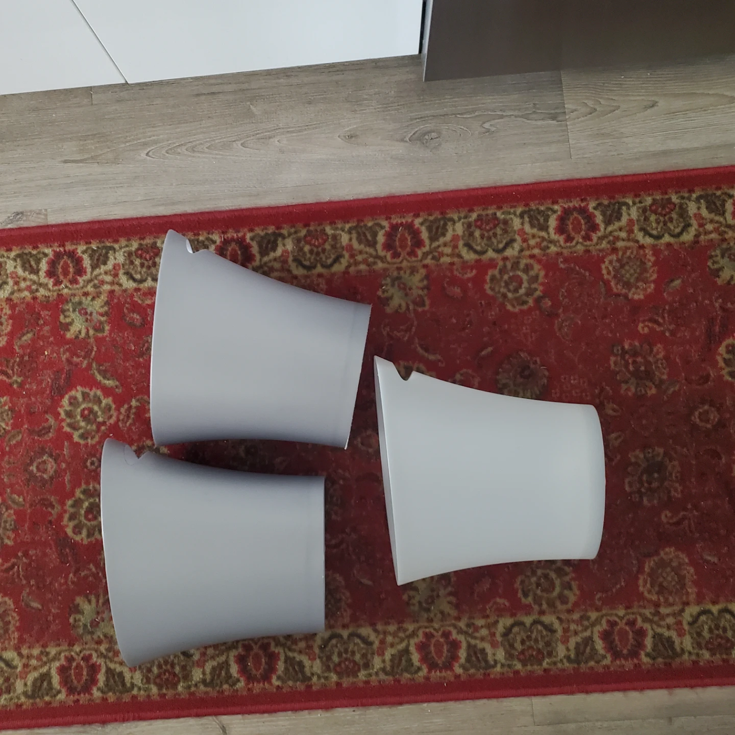 Set of 3 Modern Oval Trash Cans - photo 2