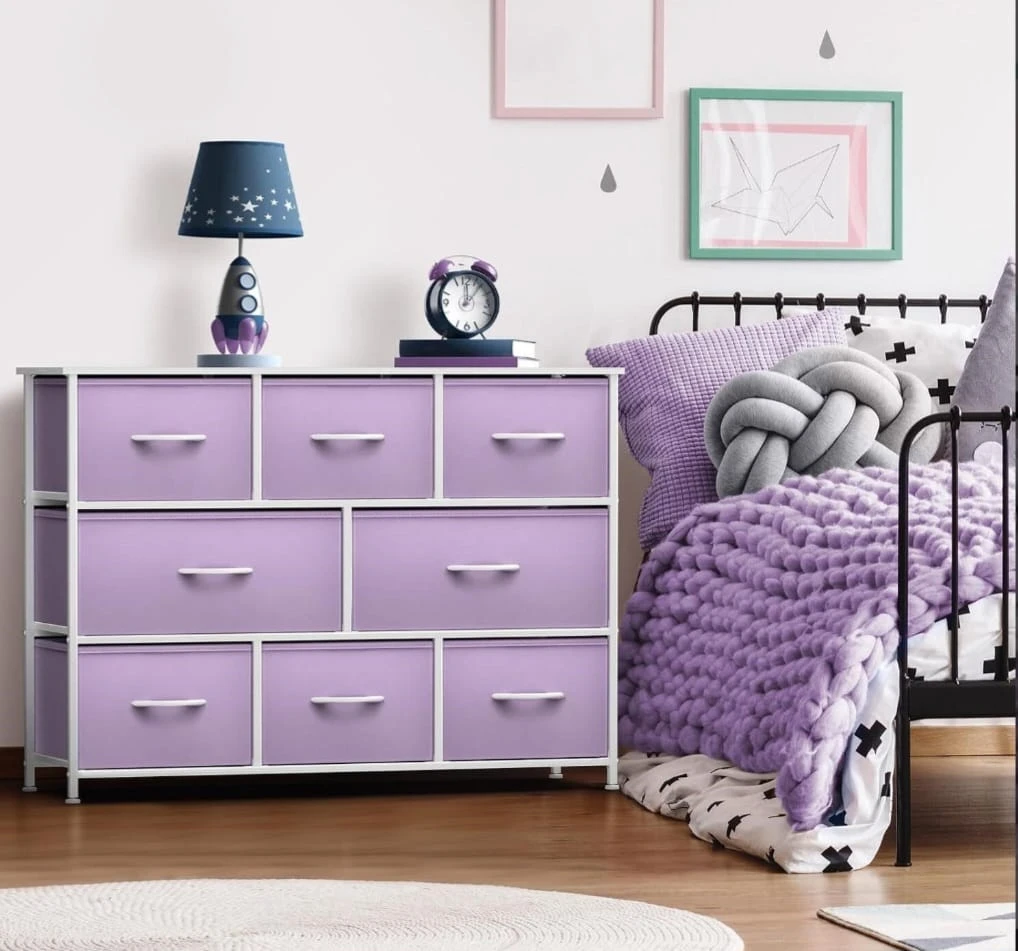 8-Drawer Fabric Dresser - Lavender - photo 2