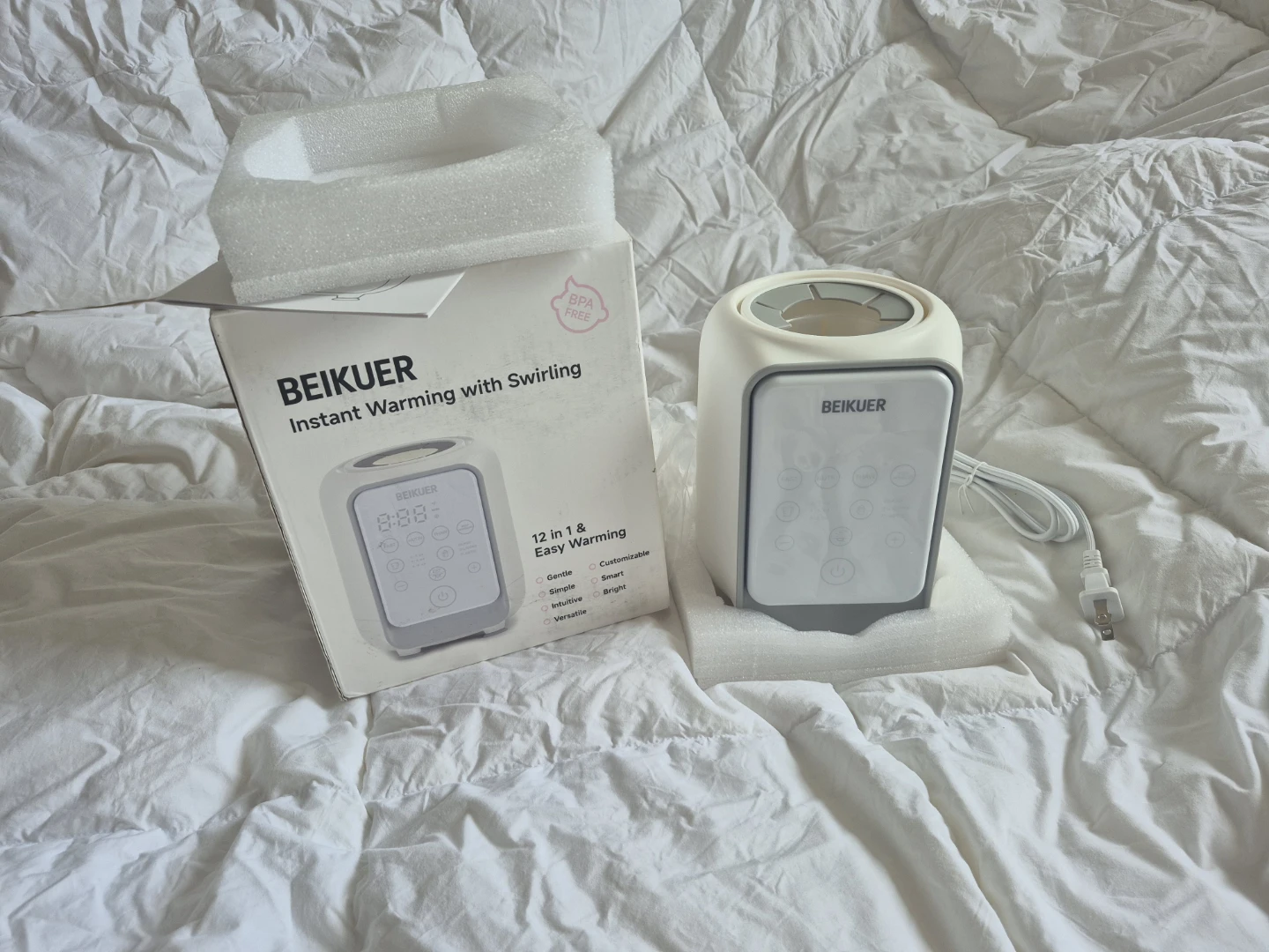 BEIKUER Instant Warming with Swirling Baby Bottle Warmer