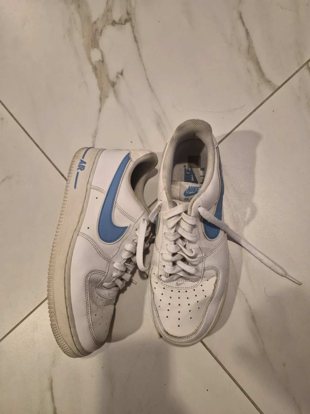Nike Air Force 1 White/Blue Sneakers - photo 4