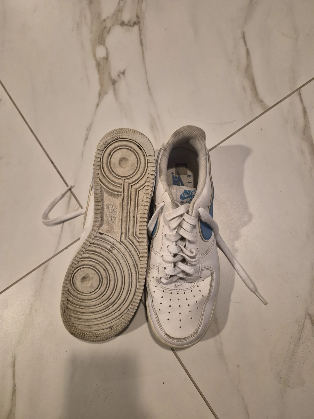 Nike Air Force 1 White/Blue Sneakers - photo 5
