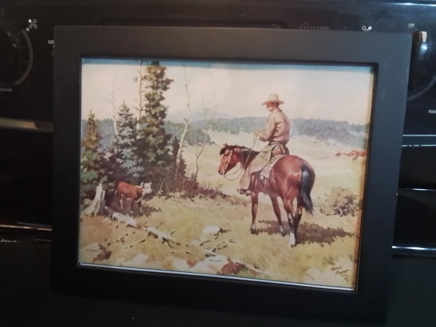Vintage 1930s Western Calendar Art Print