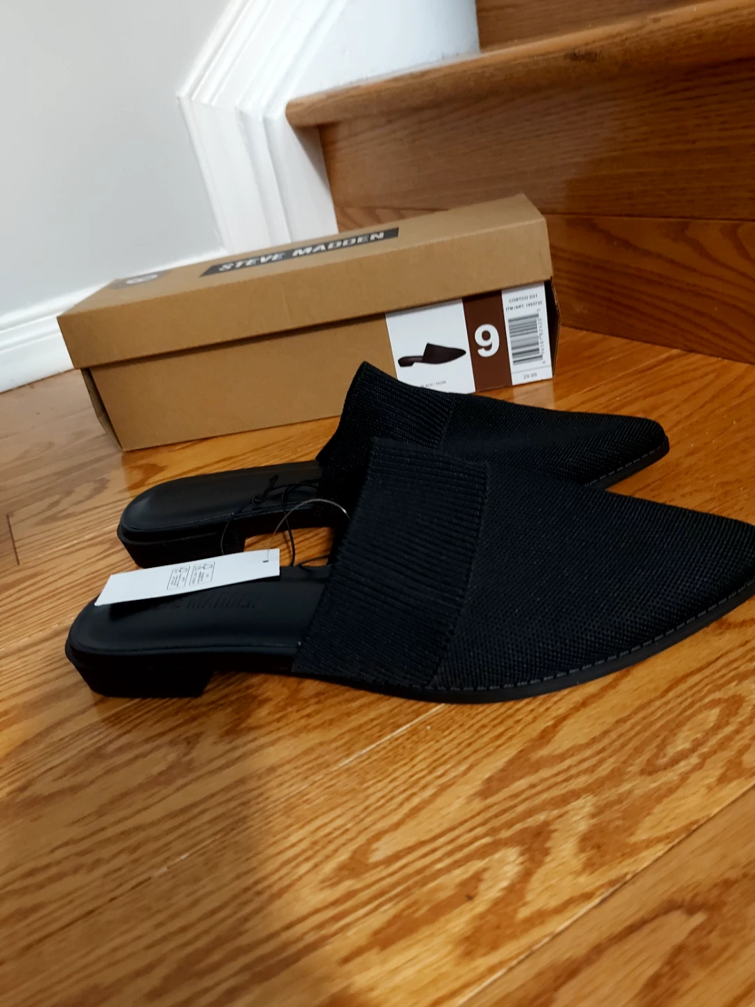 Steve Madden Black Knit Mules - Size 9 - photo 4