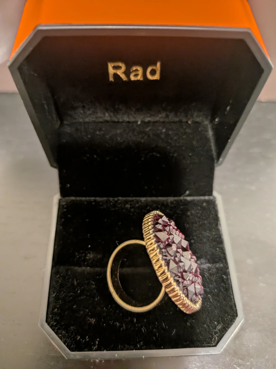 Red Gemstone Statement Ring size 5 - photo 2