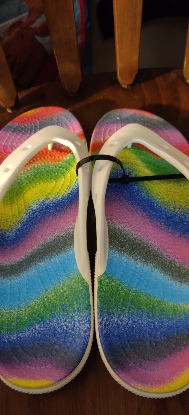 Crocs Flip Flops - Rainbow Tie-Dye Unisex - photo 5