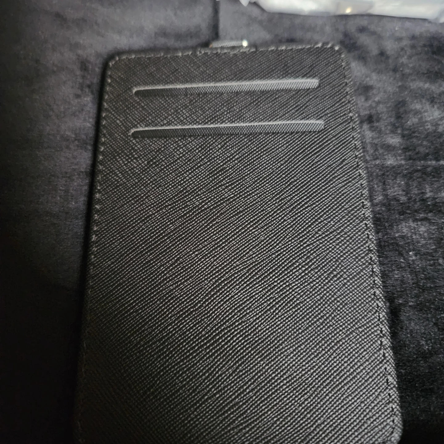 5 Blank White PU Leather Keychain Card Holders - photo 2