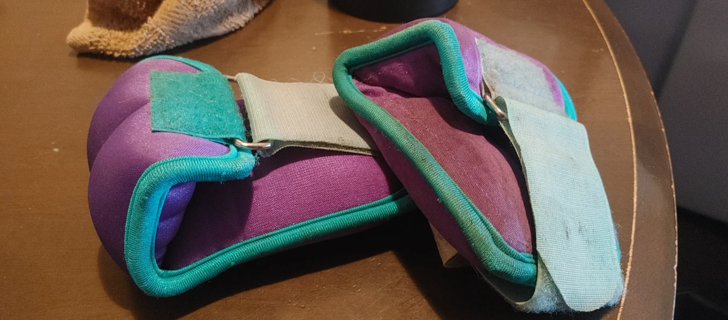 Purple and Teal Ankle Weights