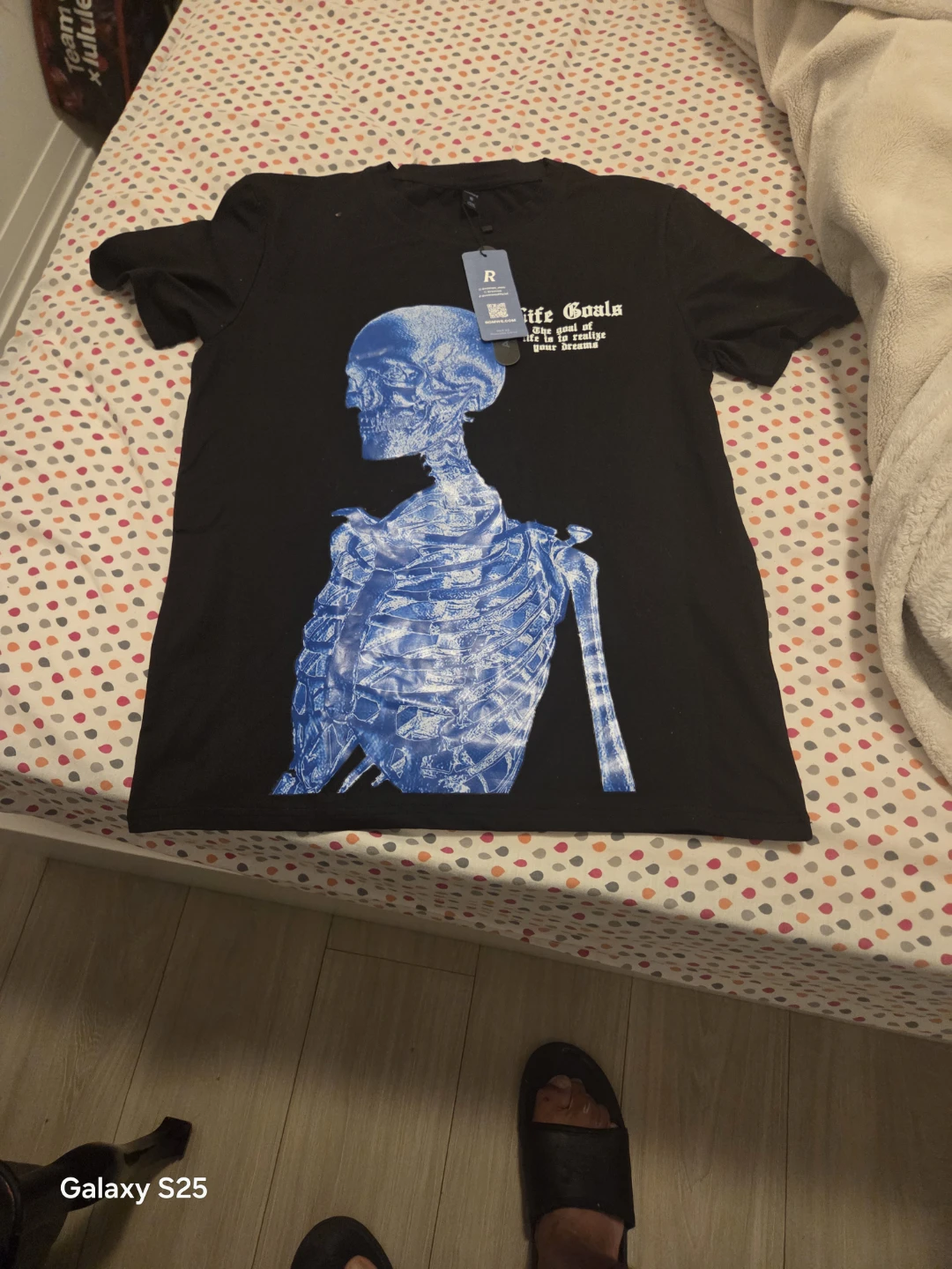 Romwe Black Skeleton Graphic T-Shirt - photo 5