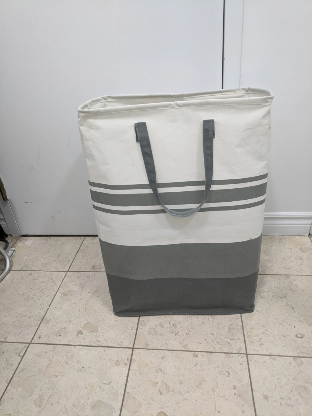 Striped Laundry Hamper