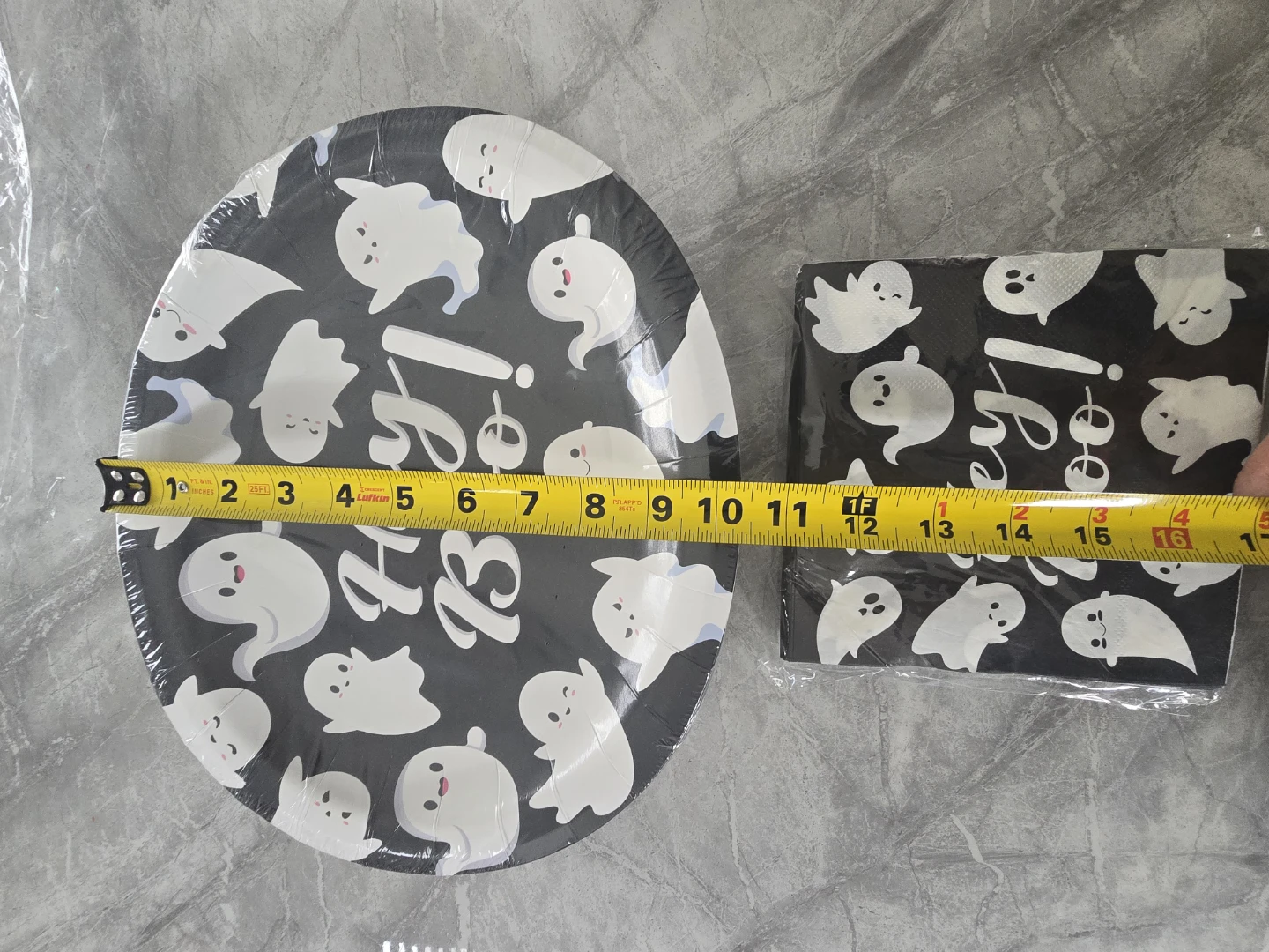 Halloween Ghost 12" Paper Plates + Napkins - photo 5