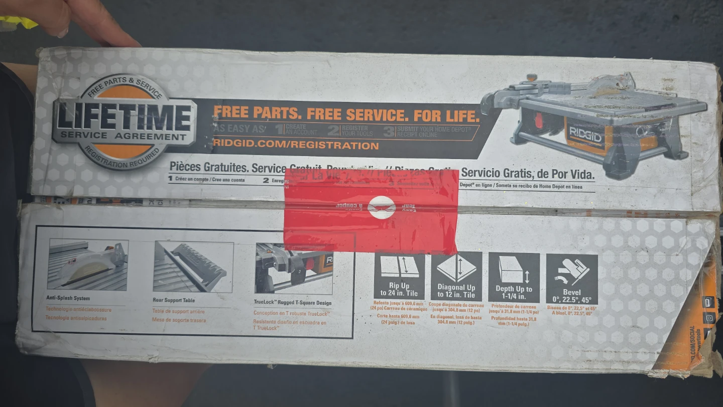 RIDGID 7 Amp 10 in. Wet Tile Saw - photo 2