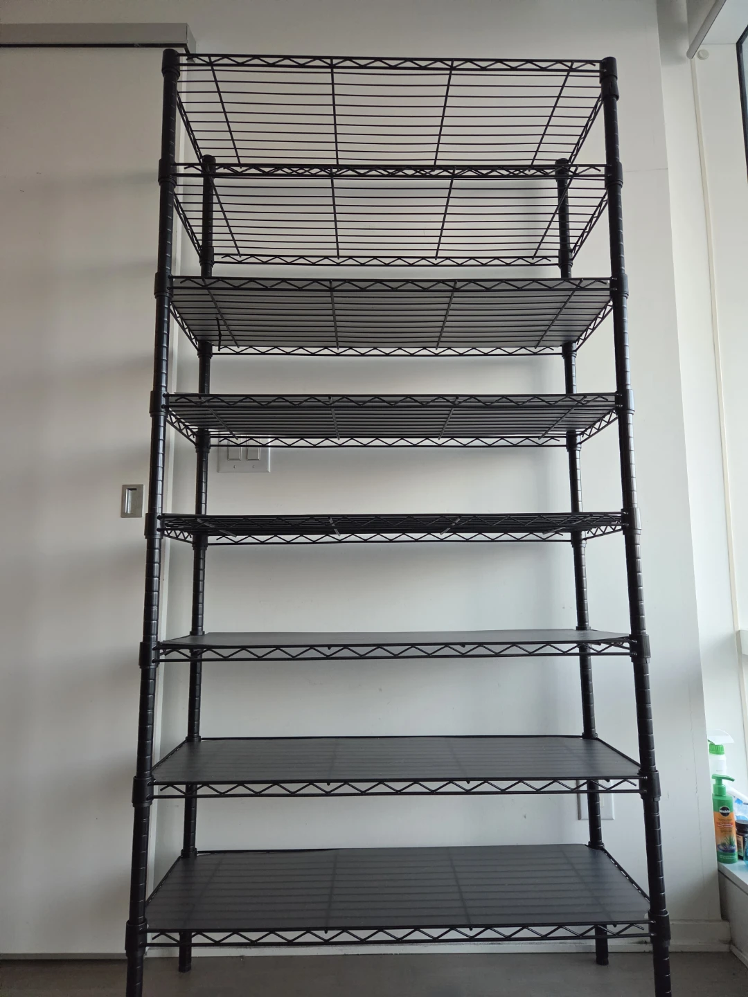 Black Metal Wire Shelving Unit