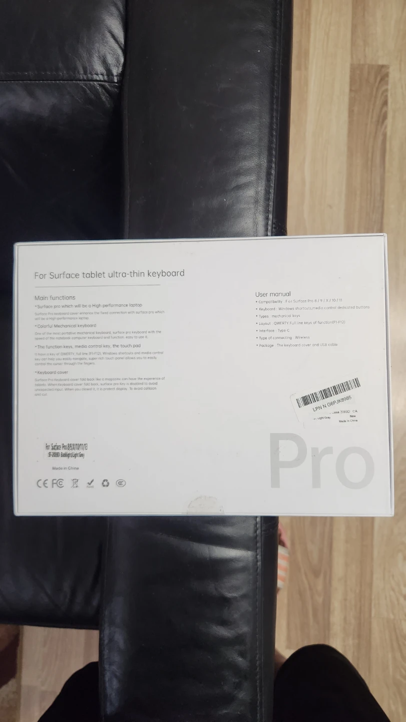 Ultra-thin Keyboard for Surface Pro - Black - photo 4