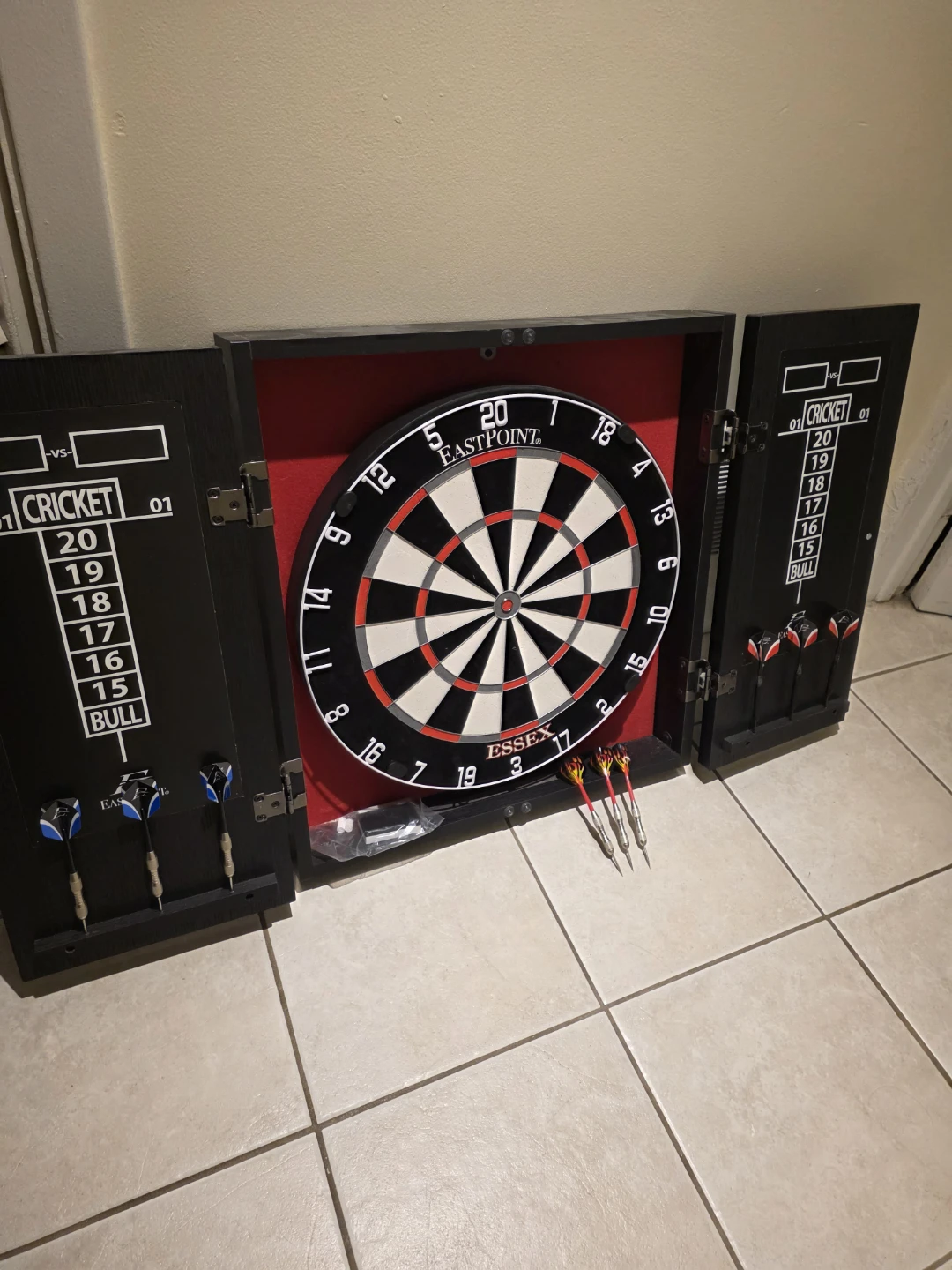 EastPoint Sports Bristle Dartboard & Cabinet Set