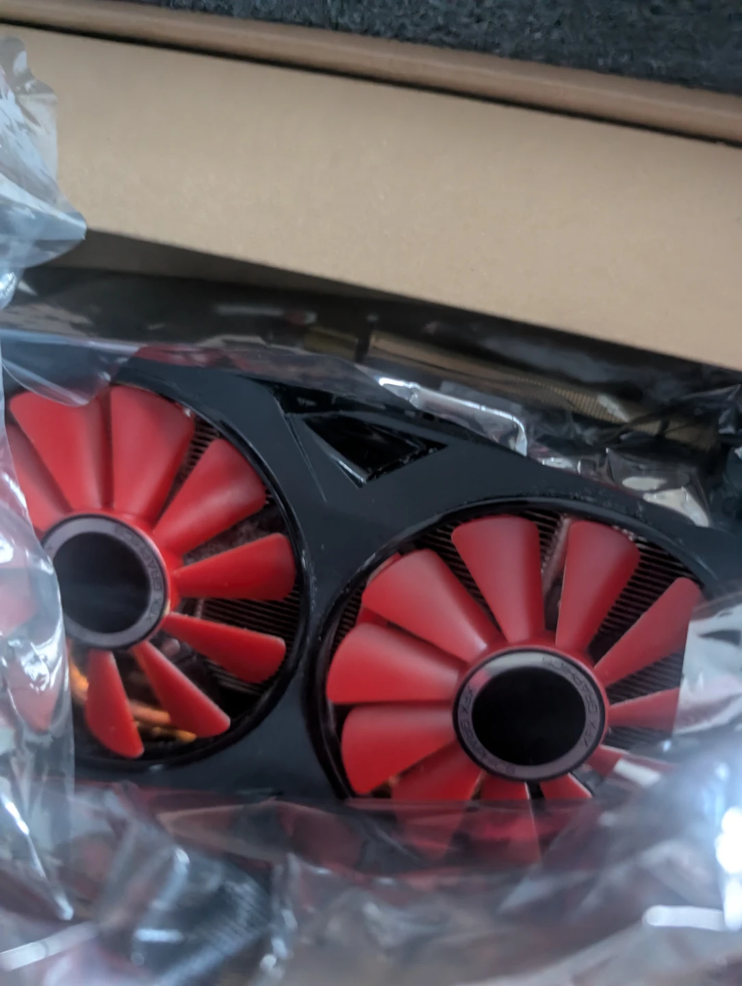 Radeon RX 570 Graphics Card with Dual Red Fans