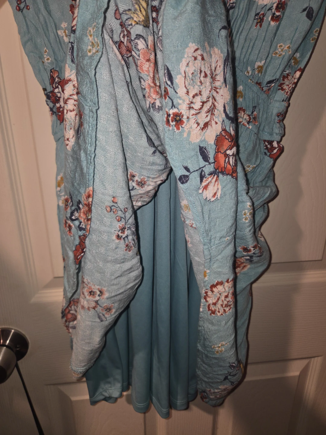 Maurices Blue Floral V-Neck Dress Size S - photo 5
