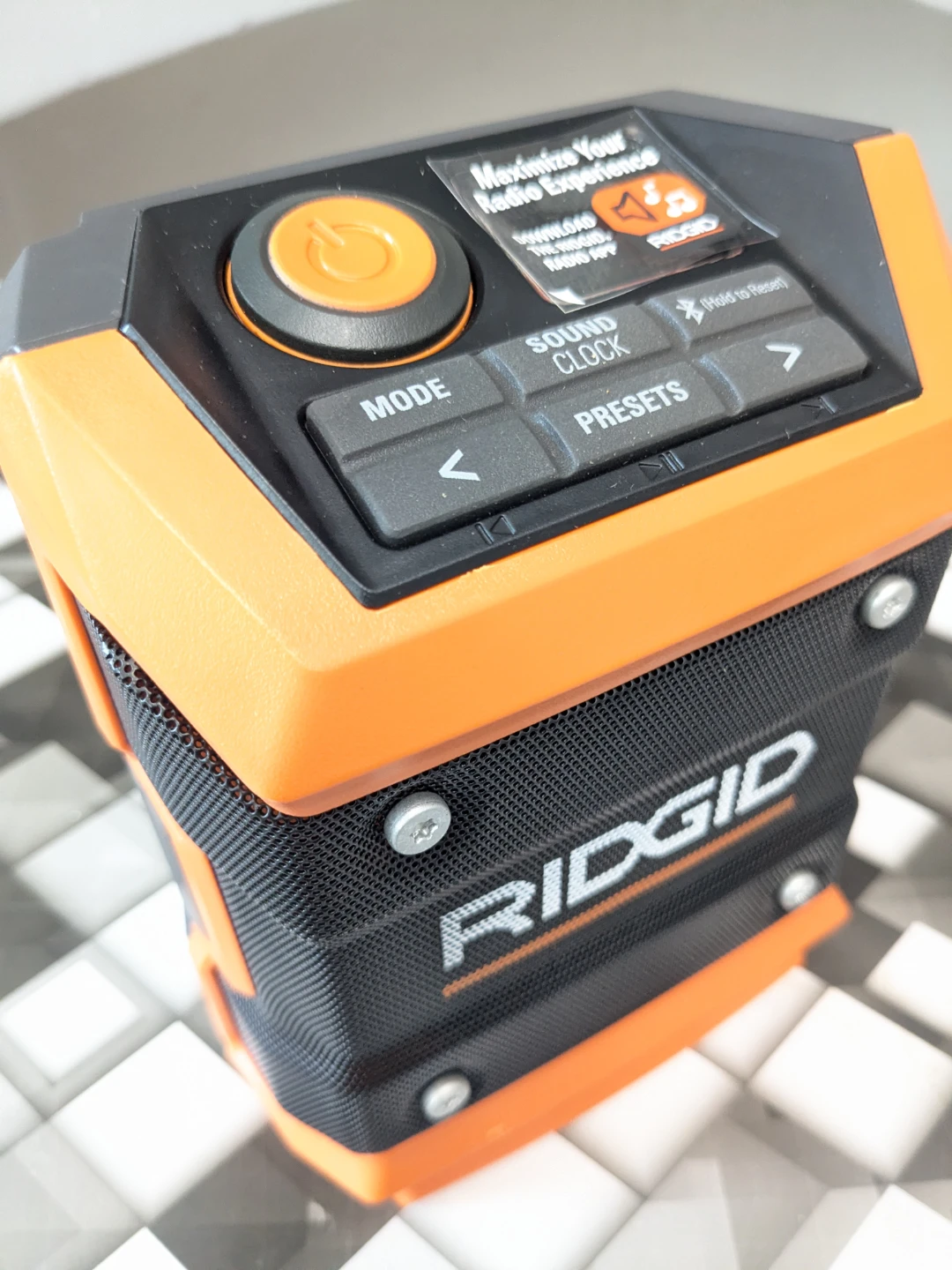 18V Ridgid Cordless Bluetooth Portable Radio Speaker