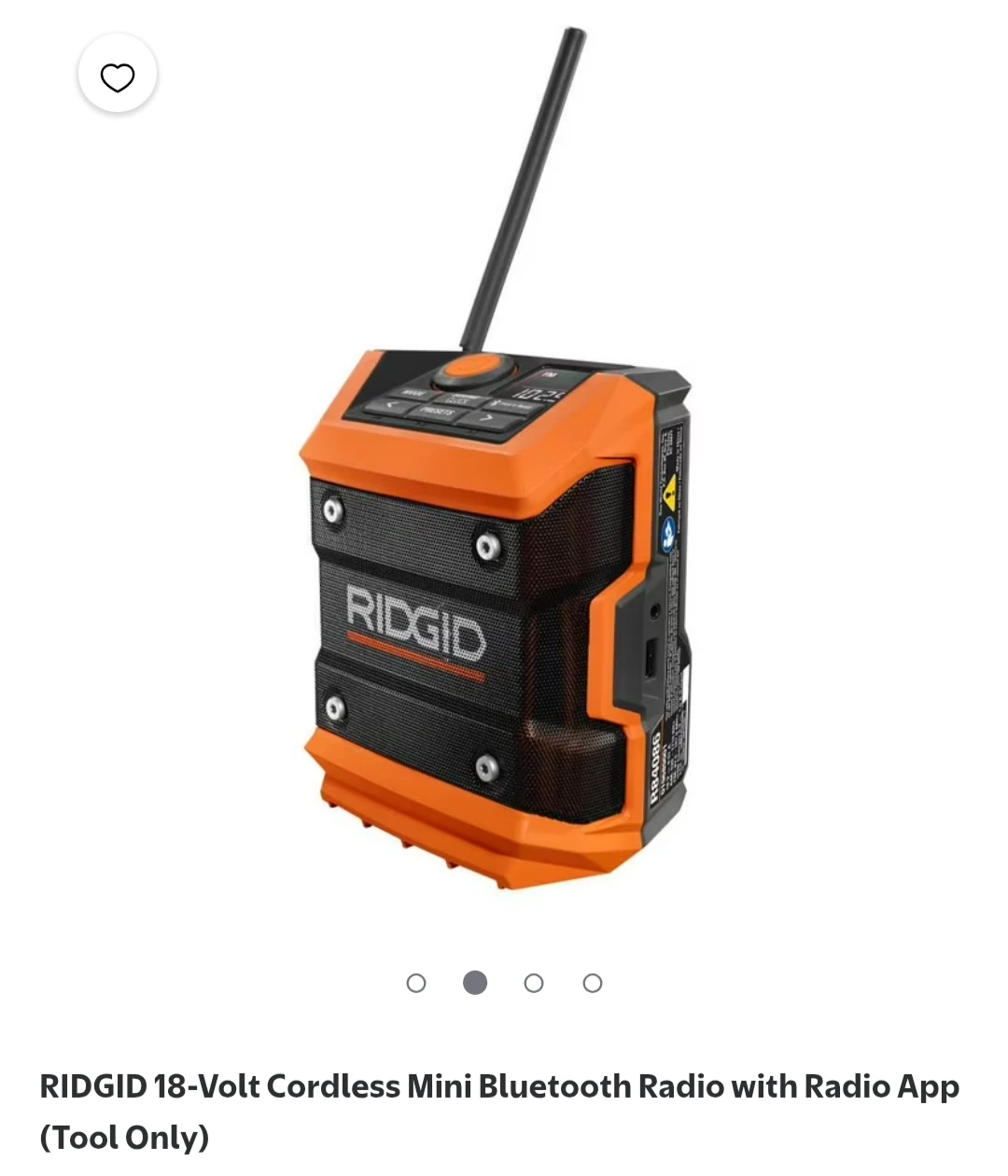 18V Ridgid Cordless Bluetooth Portable Radio Speaker - photo 2