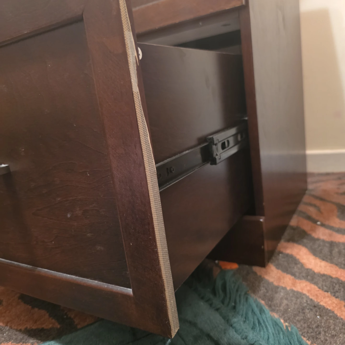 Dark Wood Filing Cabinet - photo 2