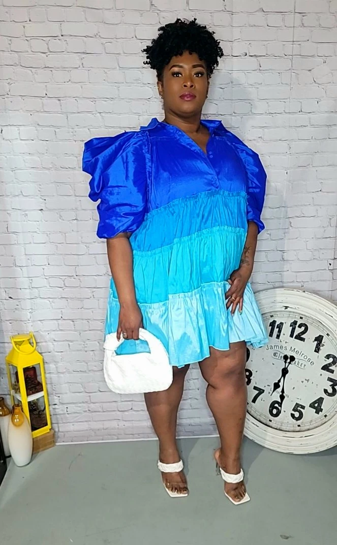 Tiered Puff Sleeve Mini Dress - photo 3
