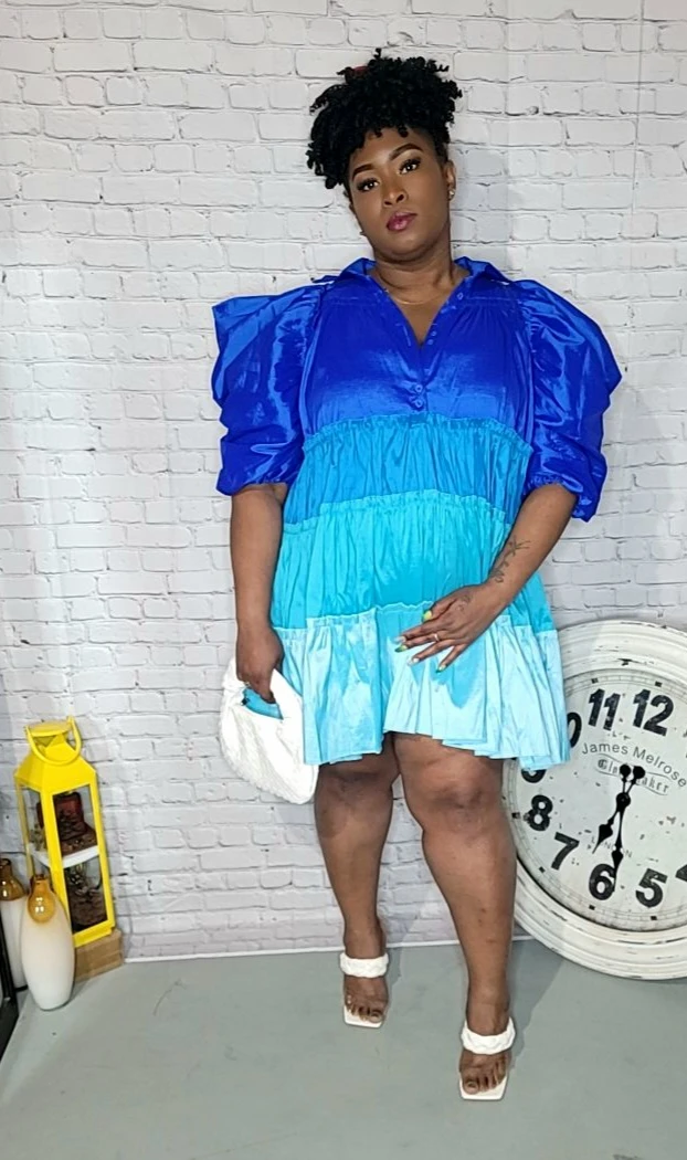 Tiered Puff Sleeve Mini Dress - photo 4