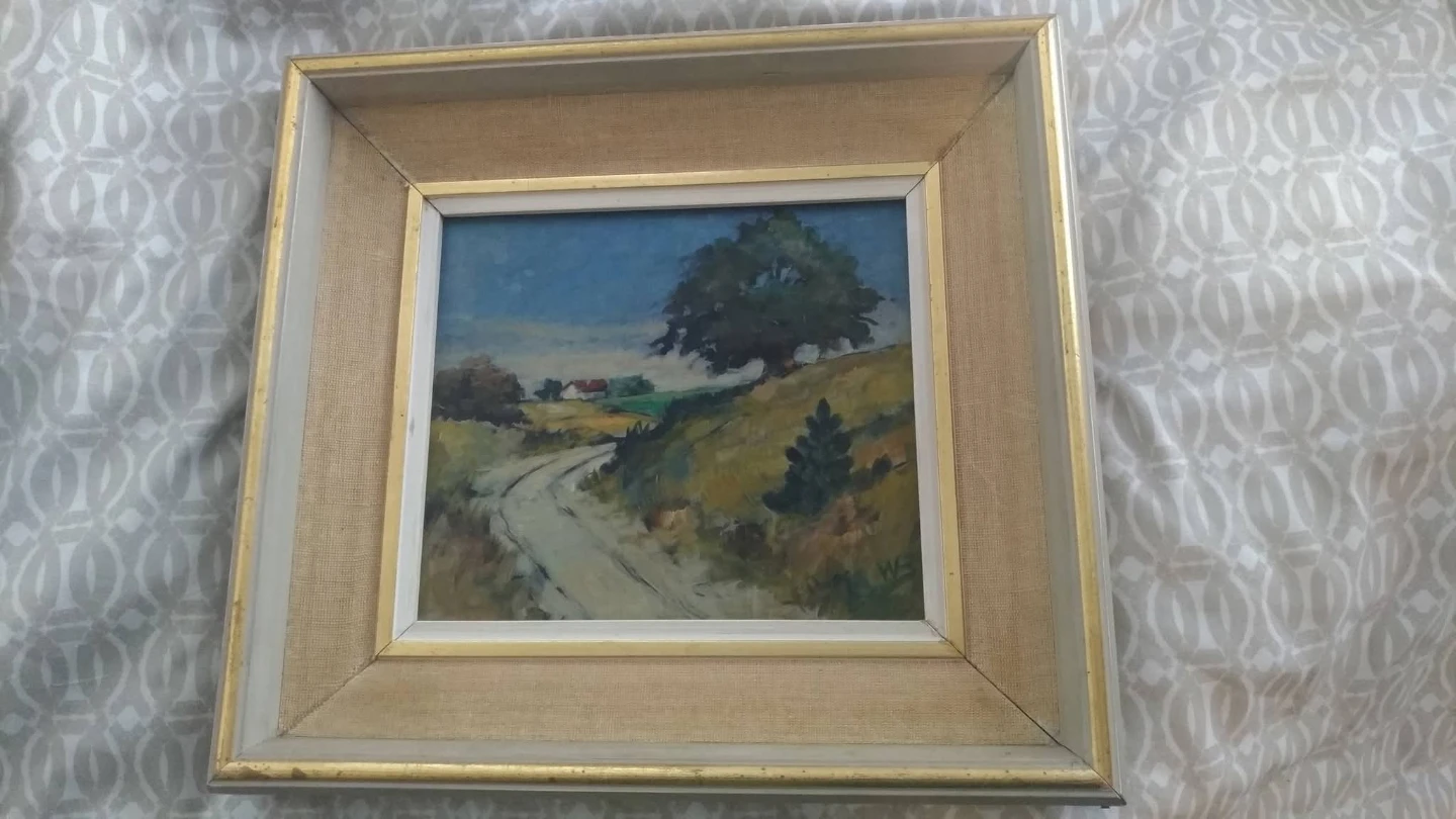 Vintage Framed Countryside Painting! 🎨