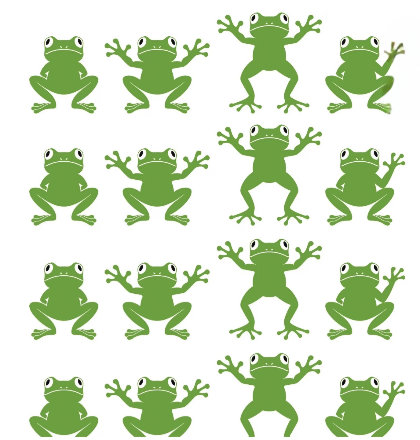 Happy Green Frog Peel & Stick Wall Stickers Vinyl Wall Art