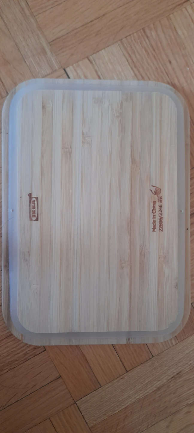IKEA Glass Food Container with Bamboo Lid - photo 2