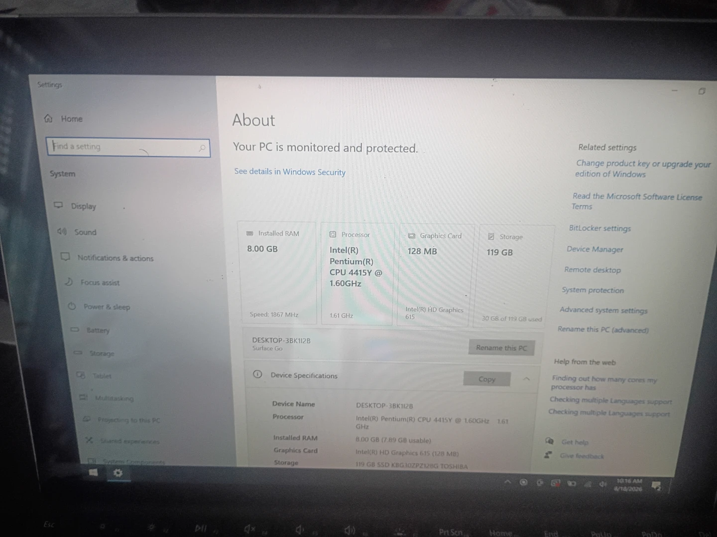Microsoft Surface Go 10" Tablet 128 GB - photo 2