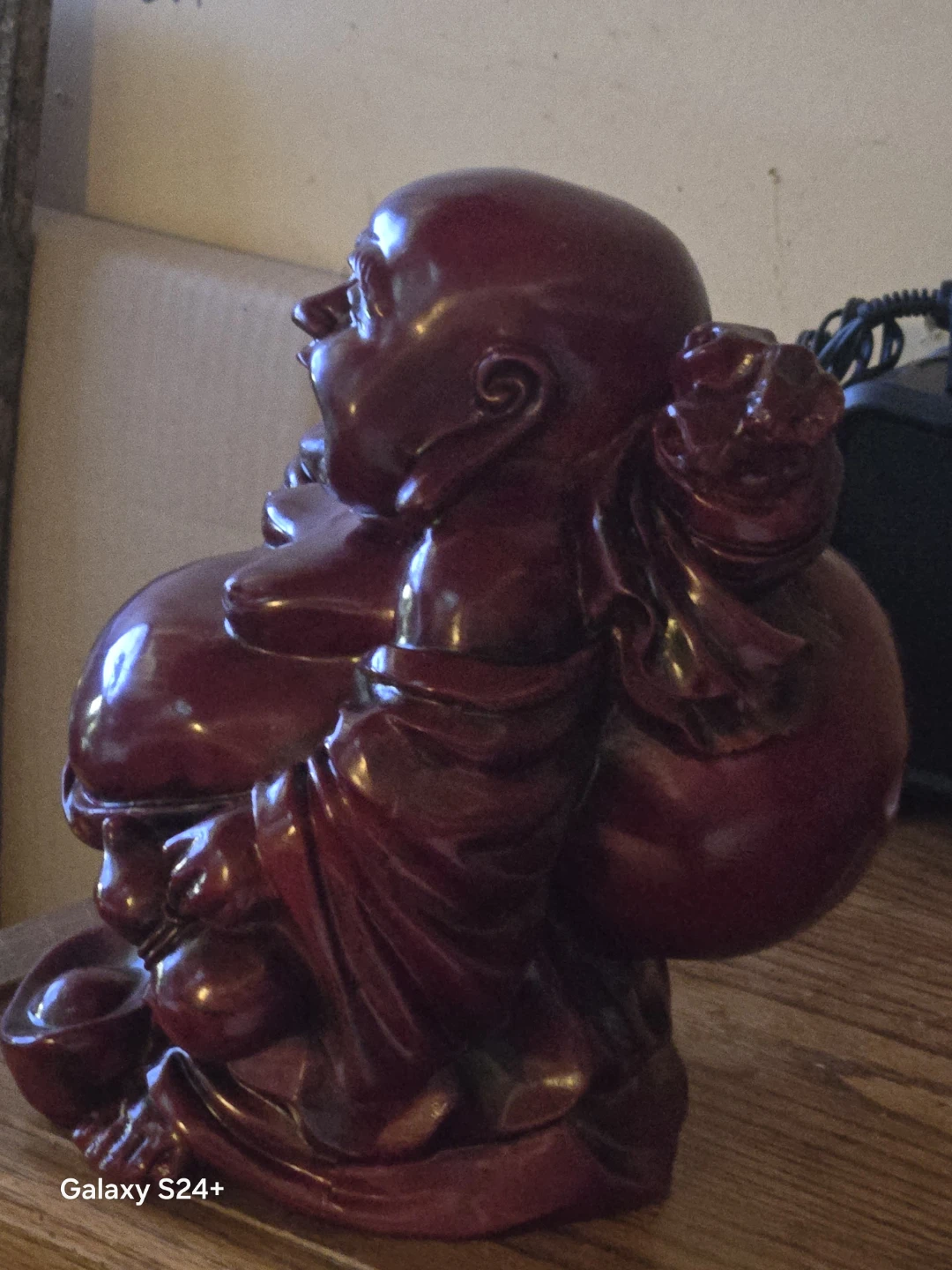 Red Laughing Buddha Statue - photo 4
