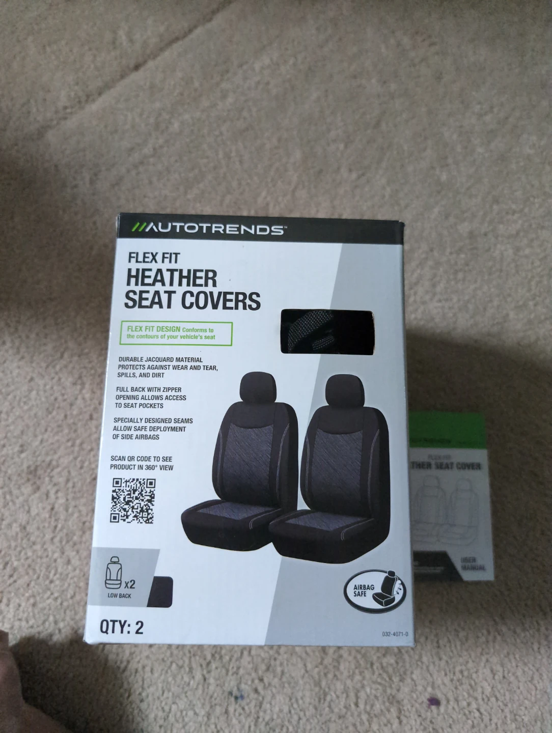 AUTO TRENDS Heather Low Back Seat Covers (Set of 2)