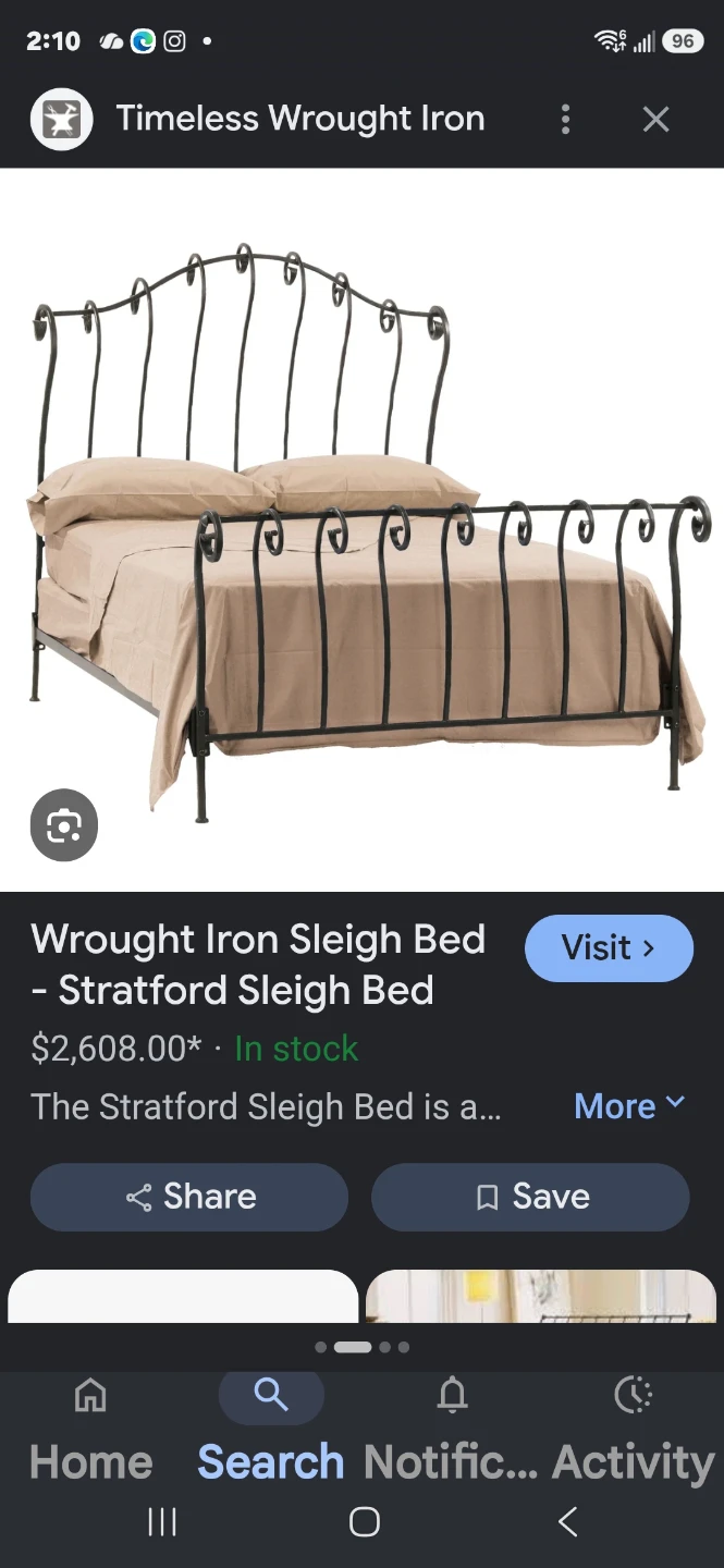 Black Metal Bed Frame - photo 2