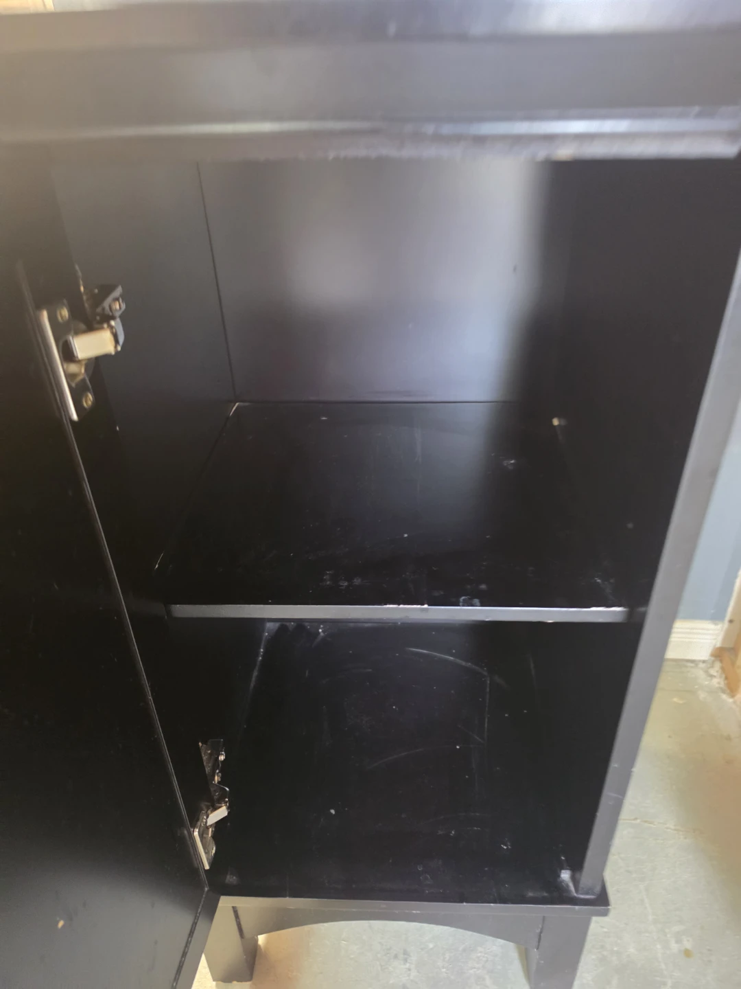 Black Cabinet with Door