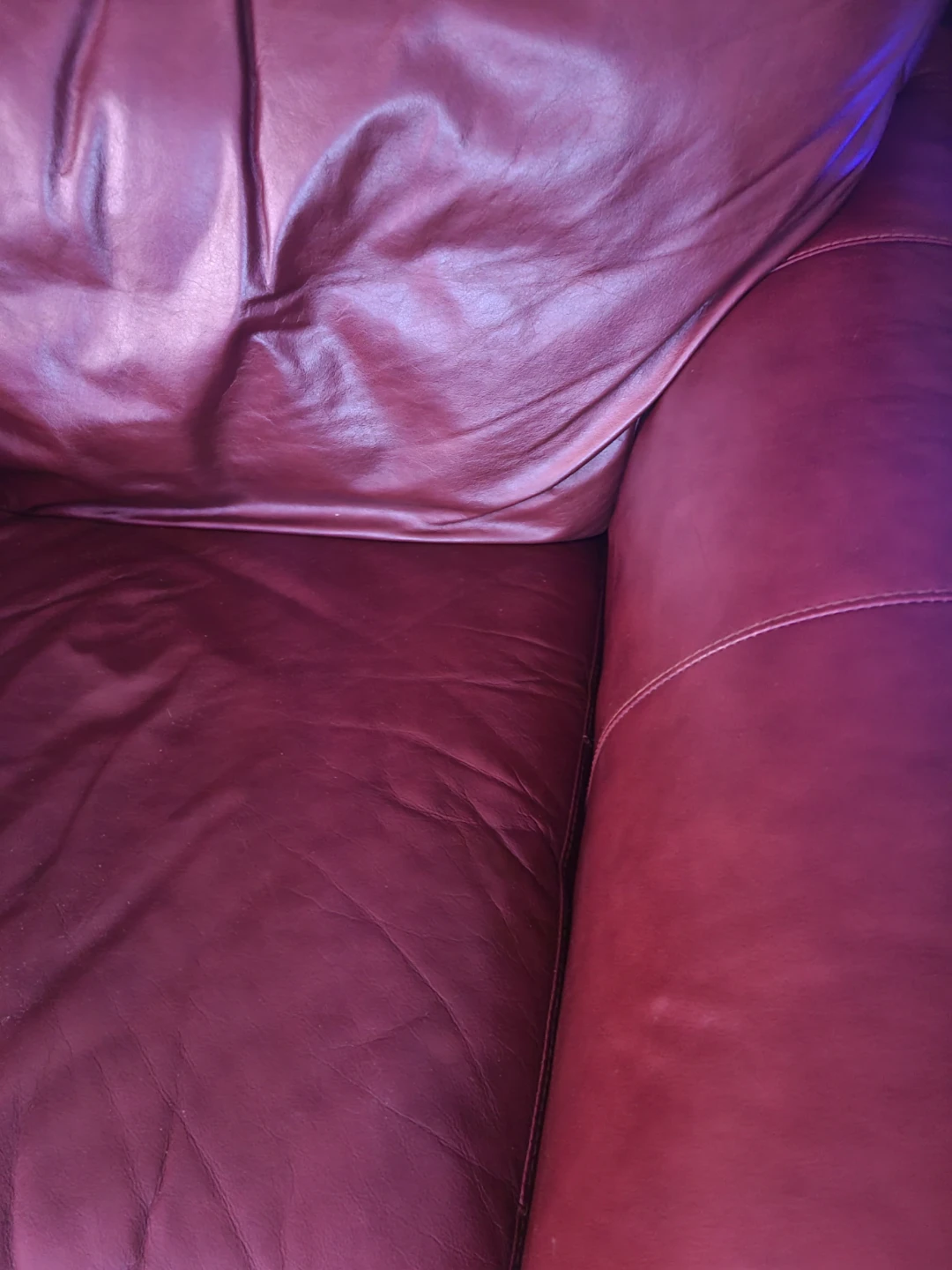 Genuine Brown Leather Loveseat + otoman - photo 4