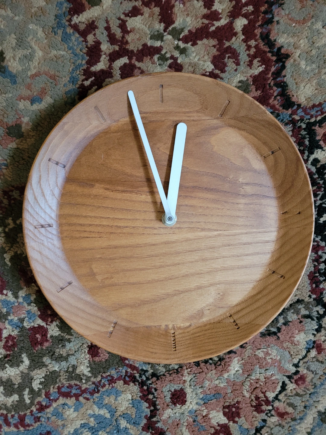 CB2 Round Wooden Wall Clock - photo 3