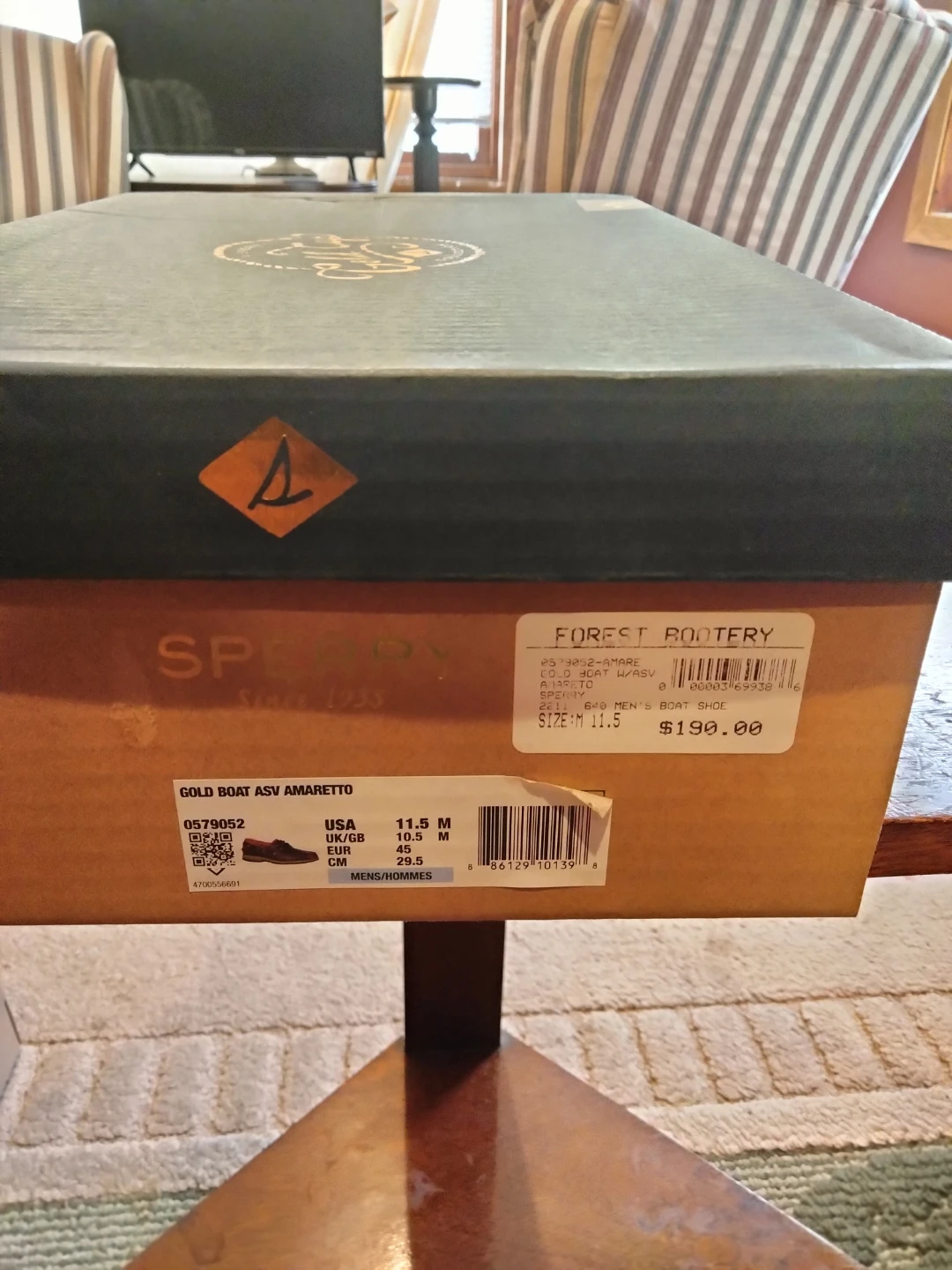 Sperry Gold A/S AmarettoBoat Shoes Size 11.5
