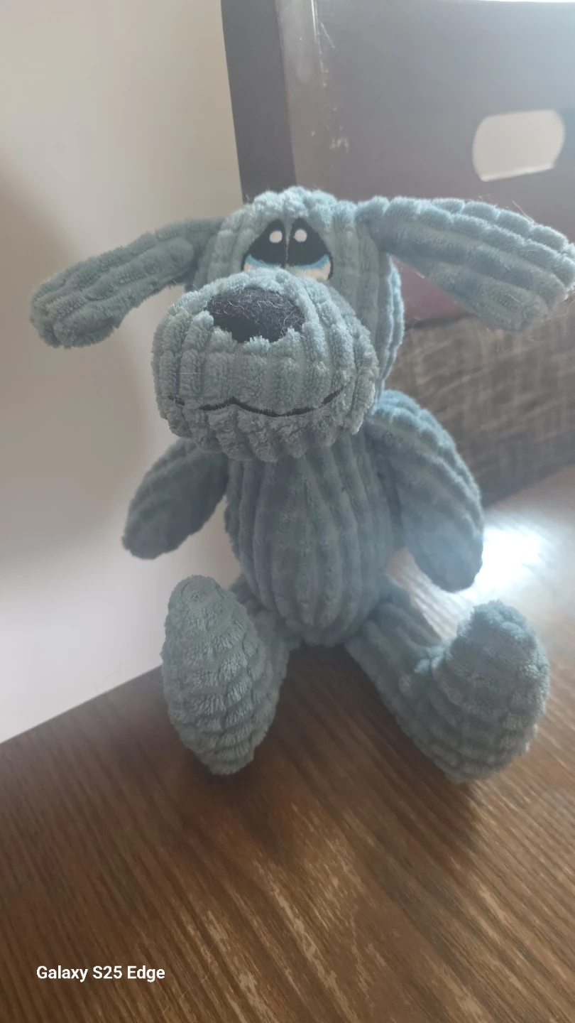 Blue Corduroy Dog Plush Toy