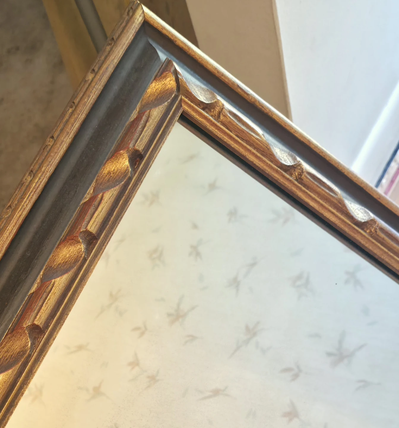 Rare Vintage MCM 1960s Heavy Solid Wood Full-Length Mirror - photo 3