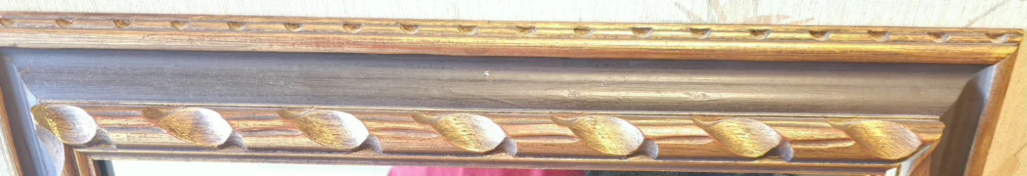 Rare Vintage MCM 1960s Heavy Solid Wood Full-Length Mirror - photo 5