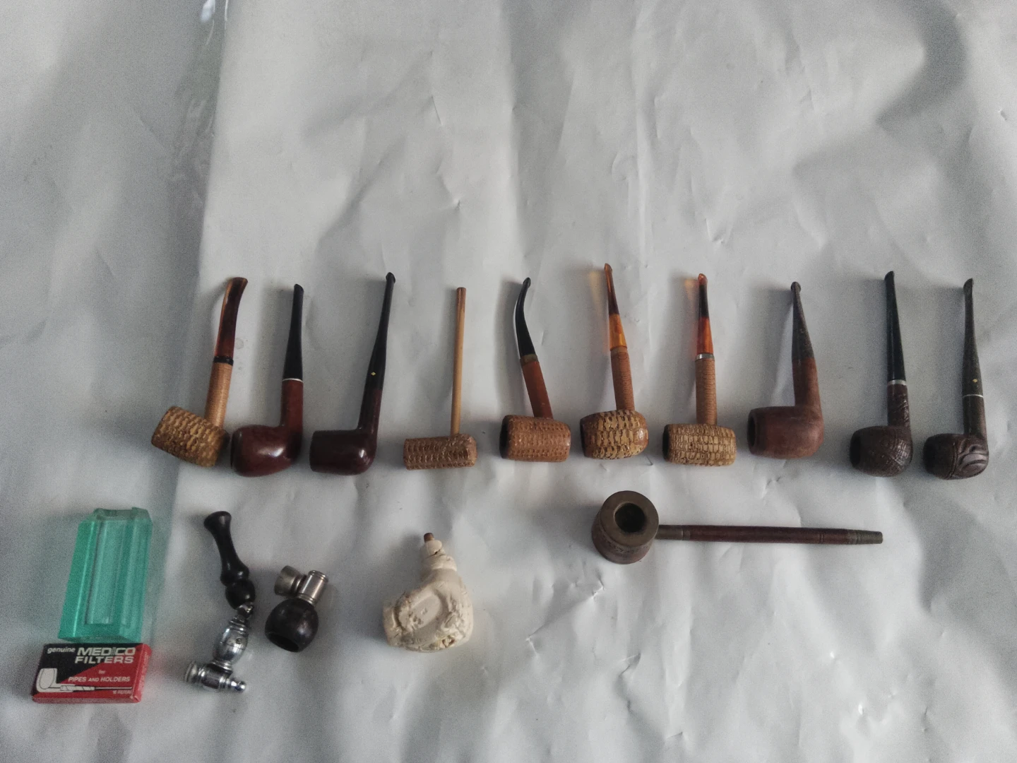 Collection of 13 Vintage Pipes and Accessories